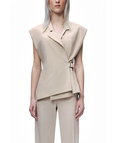 Nocturne Women's Belted Double-Breasted Vest