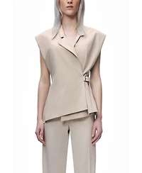 Nocturne Women's Belted Double-Breasted Vest