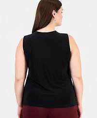 Anne Klein Plus V-Neck Lace-Trim Tank