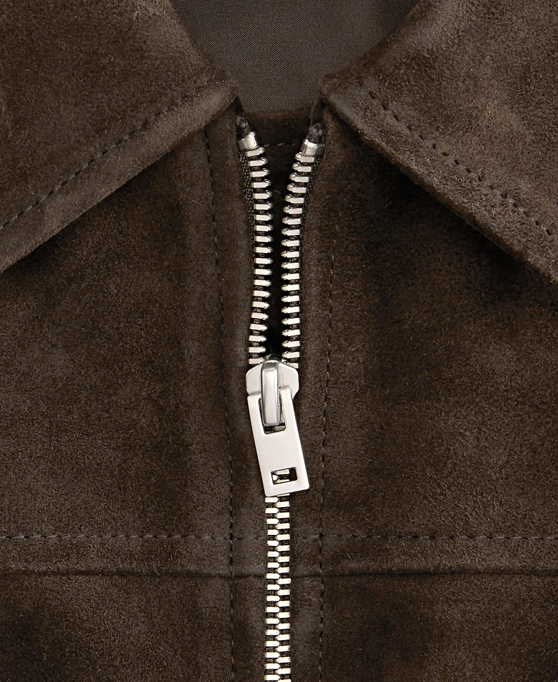 Club Room Men's Zip Front Suede Jacket, Macy's Exclusive