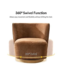 Hulala Home Haze Modern Boucle Upholstered Wingback Swivel Barrel Chair with Fully Assembled