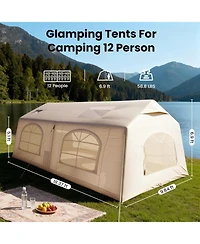 Aboron Inflatable Suv Tent for Camping with Large Awning Pu 3000mm Waterproof Oxford Portable Tailgate Blow Up Tent for Suv Car Jeep