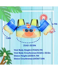 Aofar Kids Swim Vest Arm Floaties Learning Aid 2-6 Years