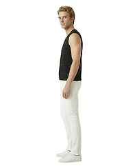 Modenaire Men's Textured V-Neck Button-Front Knit Vest