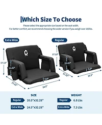 gaomon 2-Pack Portable 24.5in Folding Reclining Stadium Seats, Folding Bleacher Chairs