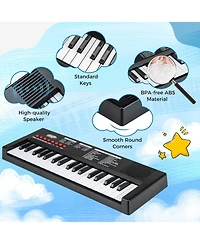 Costway Kids Piano Keyboard with 8 Rhythms Tones 22 Demos for 3+ Years Old Boys and Girls