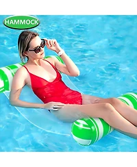 Aofar 6 Pack Inflatable Water Hammock Floats Adult Pool Lounge