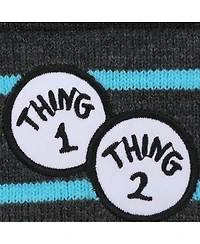 Dr. Seuss Thing 1 and Thing 2 Toddler Cuffed Pom Beanie and Gloves Set