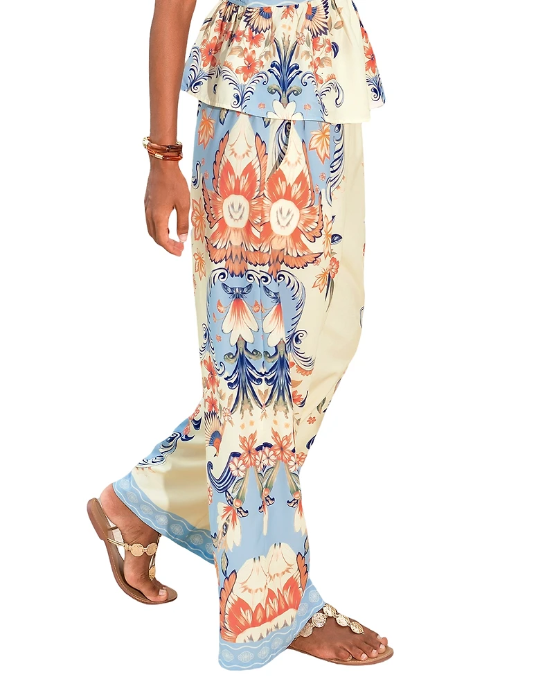 Cupshe Women's Sensitive Soul Tropical Pants
