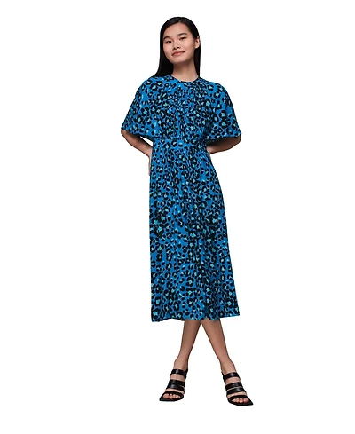 Whistles Women's Painted Leopard Amelia Midi Dress