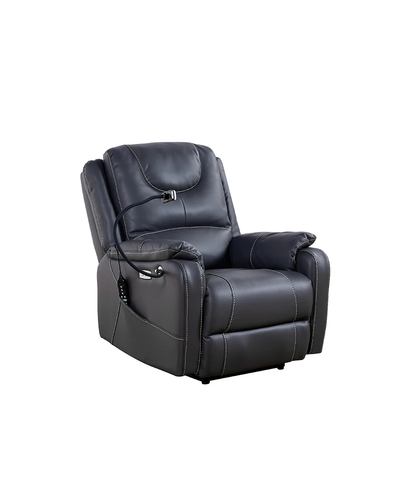 Clihome Power Reclining Sofa with Zero Gravity, Massage & Heat, Usb Ports, Phone Holder & Side Storage