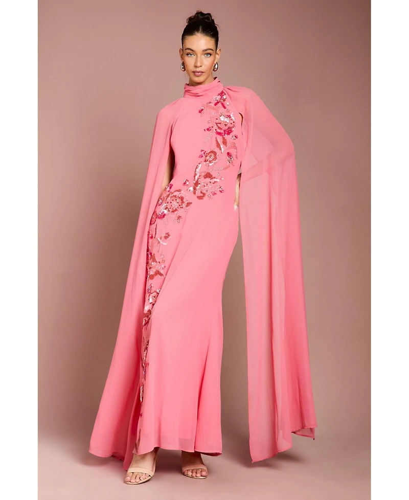 Coast Women's Floral Cape Maxi Dress