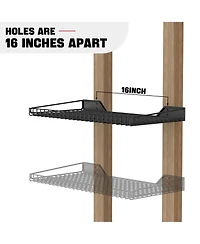 Xdovet Wall Mounted Metal Rack Garage Organizer Shelves