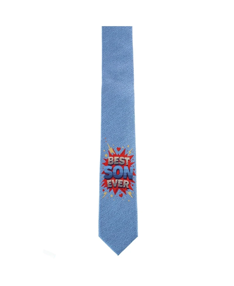 Trafalgar Men's Boy's Best Son Ever Novelty Silk Necktie