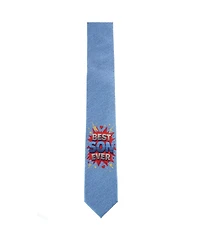 Trafalgar Men's Boy's Best Son Ever Novelty Silk Necktie