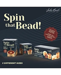John Bead Mini Wooden Bead Spinner with 2 Beading Needles, Manual String Bead Loader, Spinning Tool for Diy Craft Jewelry Making