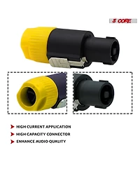 5 core Speakon Adapter High Quality Audio Jack Male Audio Pin Speaker Adapter Connector