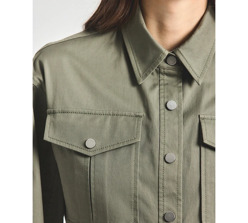Derek Lam 10 Crosby Women's Brady Long-Sleeve Utility Mini Dress