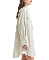 Derek Lam 10 Crosby Women's Piper Embroidered Point Collar Shirtdress
