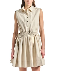 Derek Lam 10 Crosby Women's Tristan Sleeveless Drawstring Shirtdress