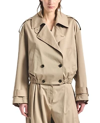 Derek Lam 10 Crosby Women's Emilio Stretch Cotton Twill Cropped Trench Coat