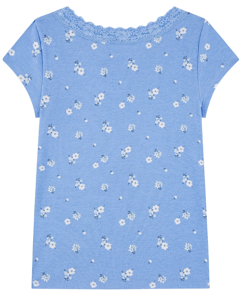 abercrombie kids Girls' 5-16 Lace-Trim Button-Front Top