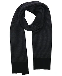 Portolano Men's Two-Tone Ribbed Scarf