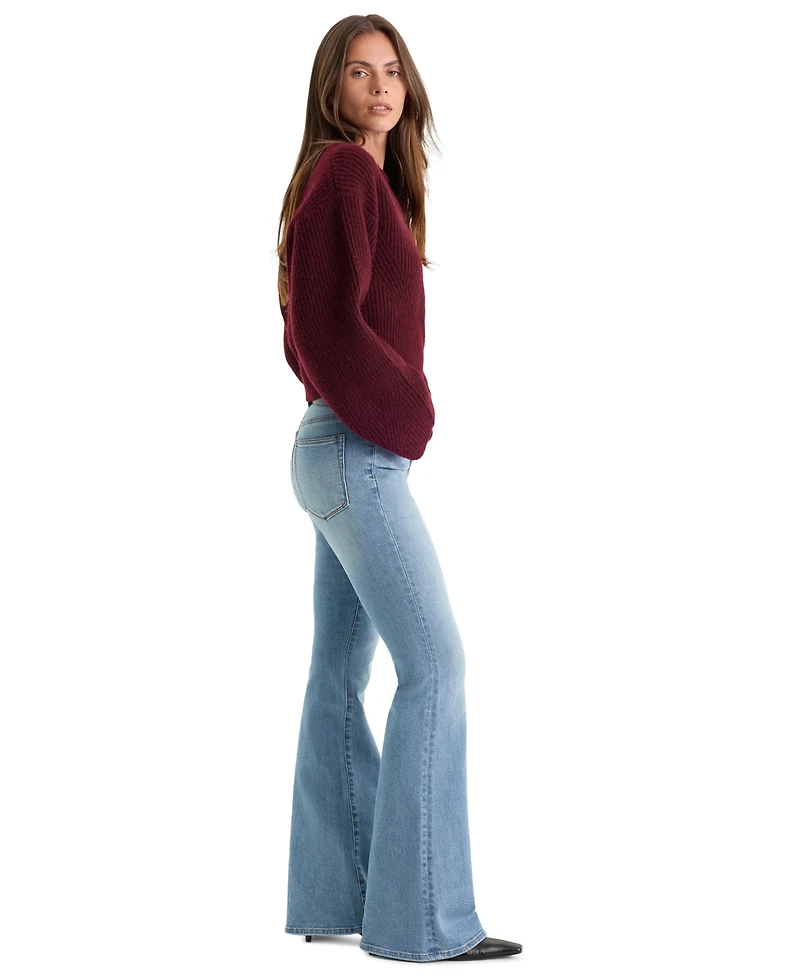 Good American Women's Legs Mid-Rise Flare Jeans