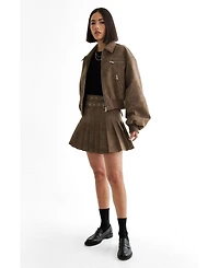 Nasty Gal Women's Faux Leather Bomber Jacket
