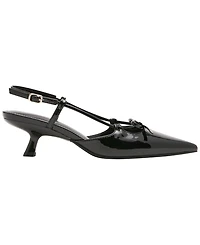 Madden Girl Women's Kaia Slingback Bow Kitten Heel Pumps