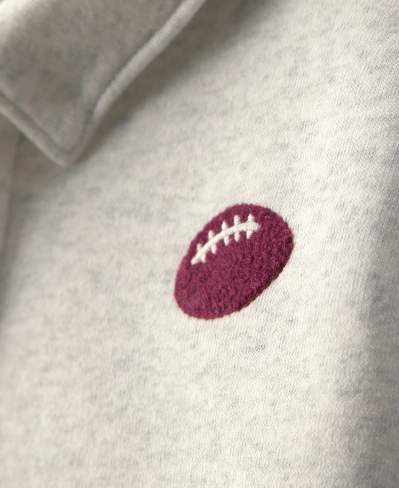 Carter's Toddler Boys' 2T-5T Football Fleece Henley Sweatshirt and Jogger Pants, 2-Piece Set