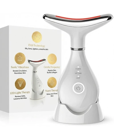 Lovery Led Light Based Multifunctional Face and Neck Beauty Massager Wand with Ems Technology