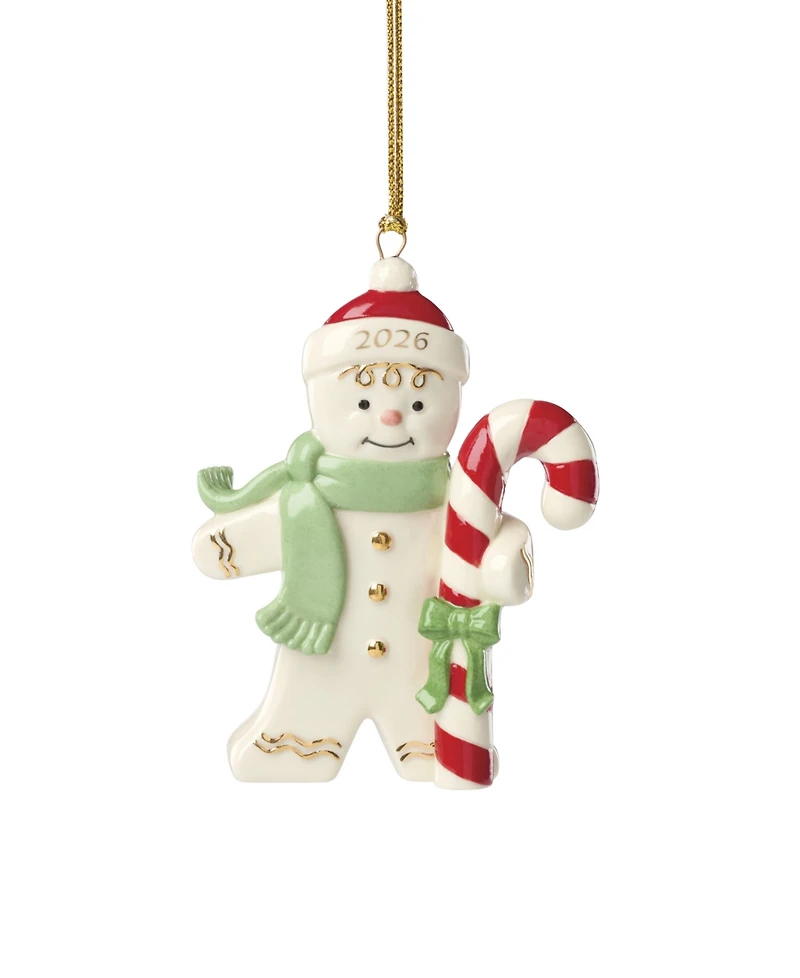 Lenox 2026 Gingerbread with Candy Cane Ornament