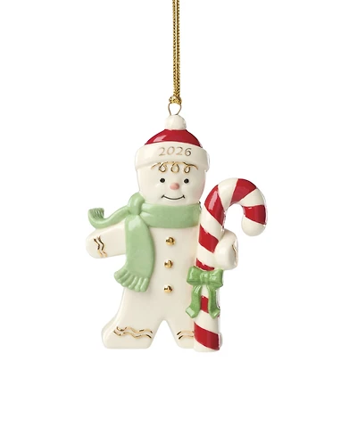 Lenox 2026 Gingerbread with Candy Cane Ornament