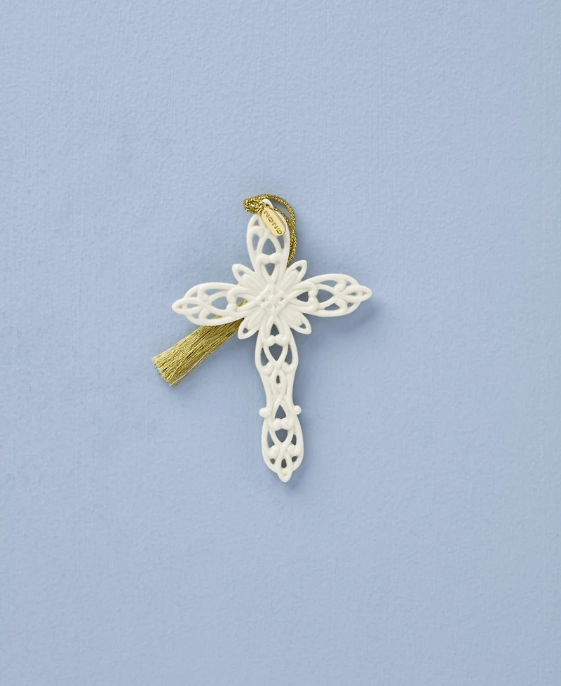 Lenox 2026 Snow Fantasies Cross Ornament