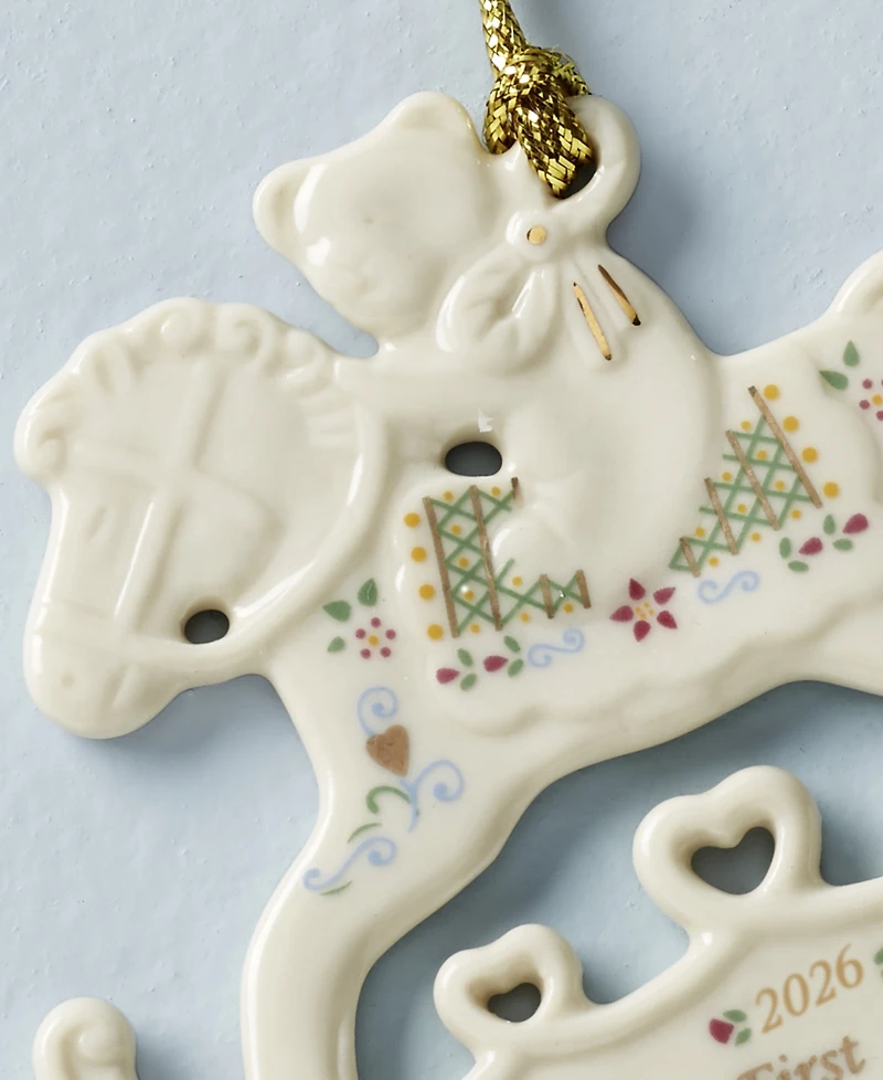 Lenox 2026 Baby's 1st Christmas Rocking Horse Ornament