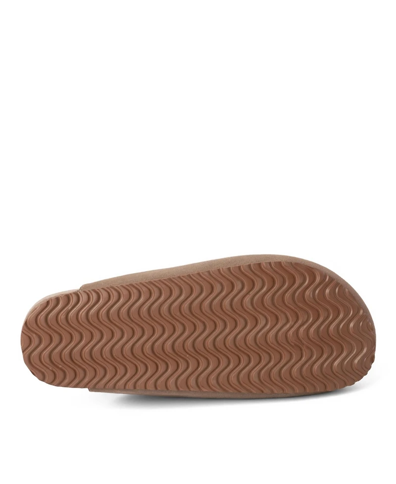 Dearfoams Women's Falan Genuine Suede Scuff Slippers