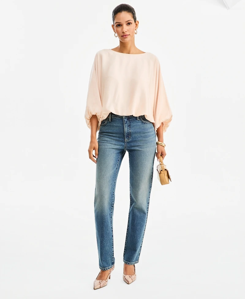 I.n.c. International Concepts Women's High-Waist Straight-Leg Jeans, Macy's Exclusive
