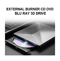 Artudatech External Bd/Dvd/Cd Burner - Usb 3.0, Ultra Slim, 3D Blu-ray Playback