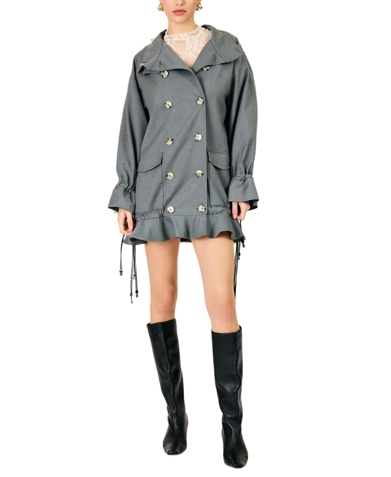 Line & Dot Women's Wilfred Funnel Neck Coat