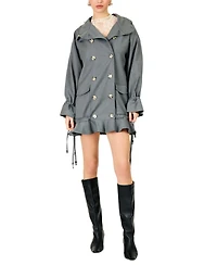 Line & Dot Women's Wilfred Funnel Neck Coat