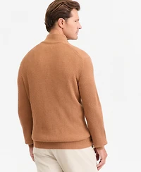 Club Room Men's Cotton Refined Cardigan Stitch Quarter-Zip Sweater, Macy's Exclusive