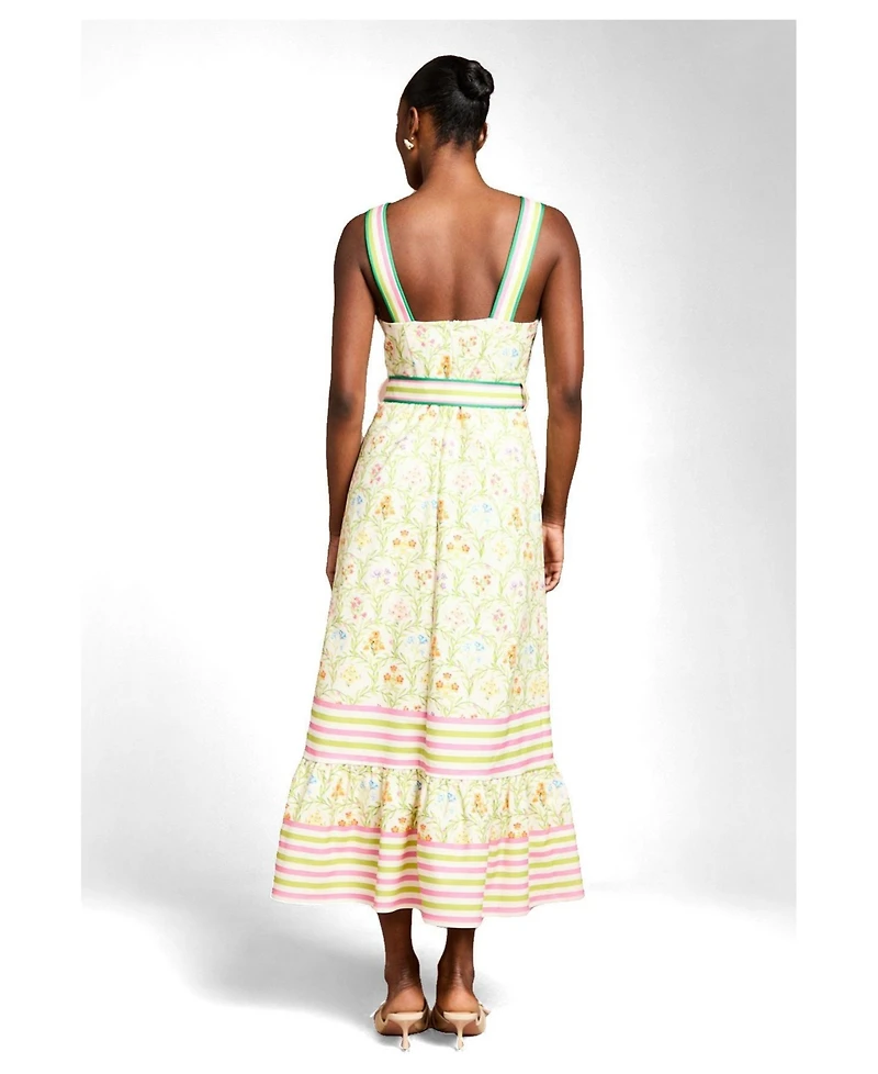 Coast Women's Printed Ruffle Midi Dress