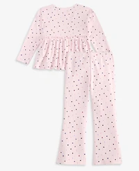 Epic Threads Girls' Xs-xl Star Heart Brushed Rib Top & Pants, 2-Piece Set, Macy's Exclusive