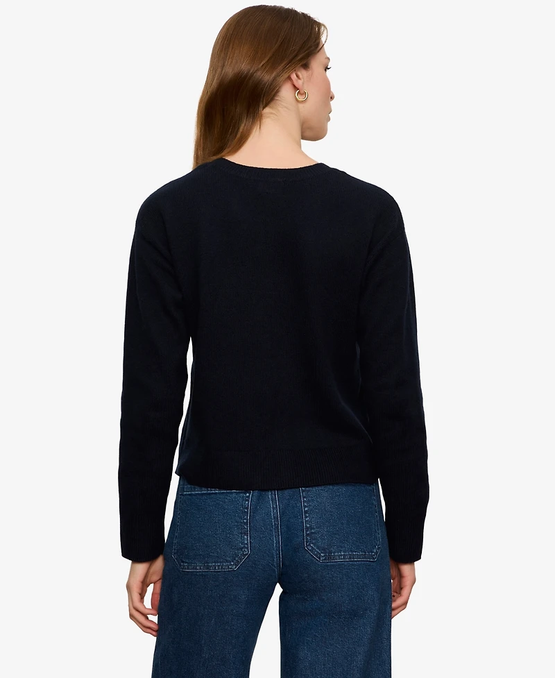 Sanctuary Women's Semi-Cropped Crewneck Sweater