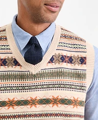 Club Room Men's Cotton Fair Isle Sweater Vest, Macy's Exclusive