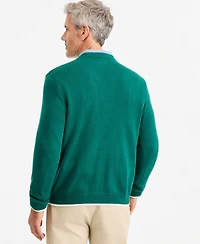 Club Room Men's Cotton Tipped Button-Up Cardigan, Macy's Exclusive
