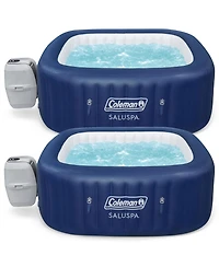 Coleman Atlantis AirJet Square Inflatable Hot Tub with EnergySense Cover, 2 Pack