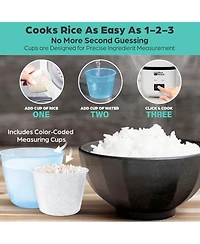 Rice Robot 8-Cup Space Saving Rice Cooker with Ceramic Nonstick Inner Pot
