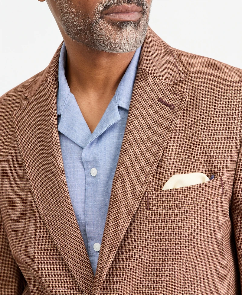 Club Room Men's Regular-Fit Houndstooth Notch-Lapel Blazer, Macy's Exclusive